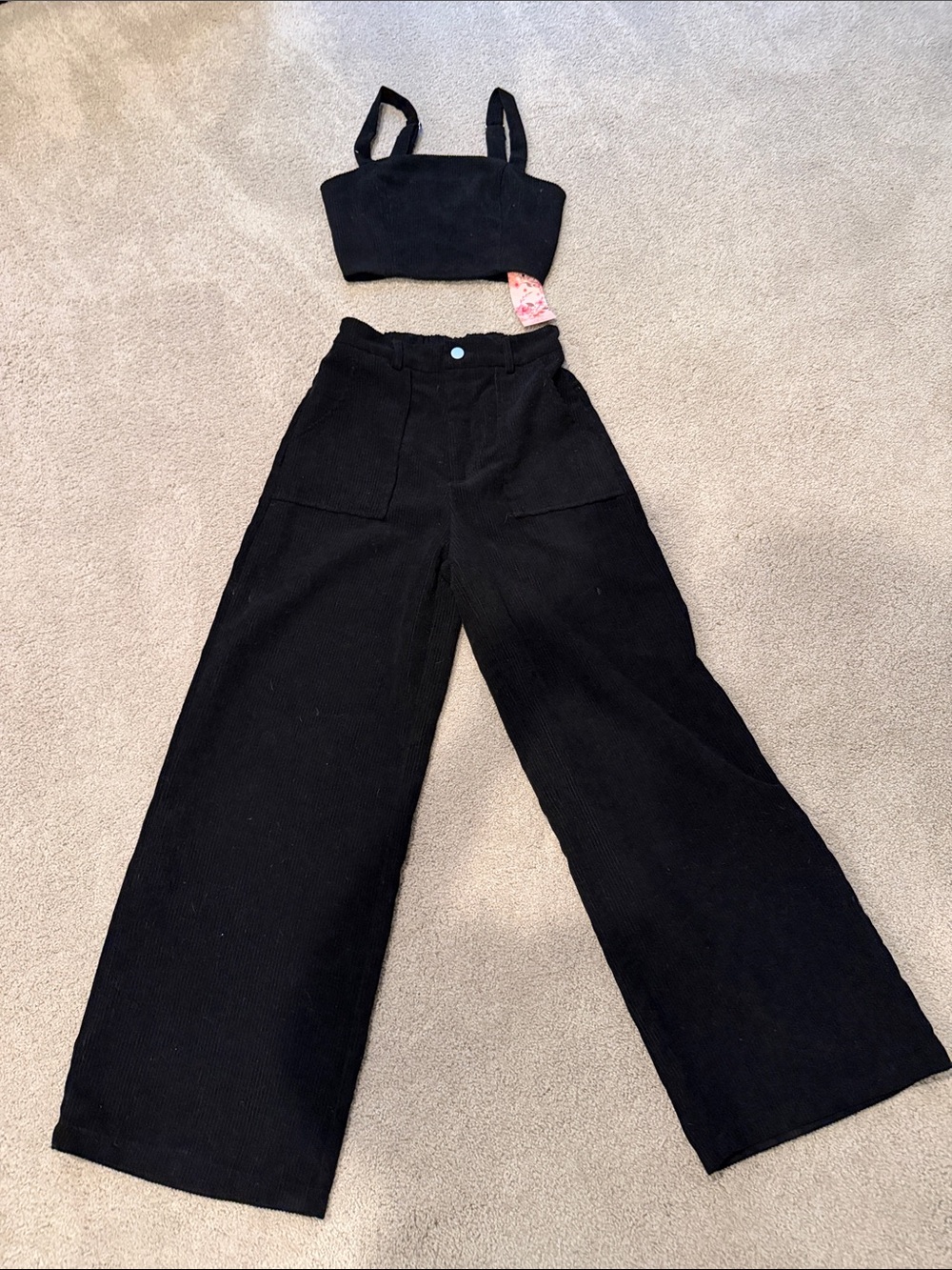 Wide-Leg Corduroy Set